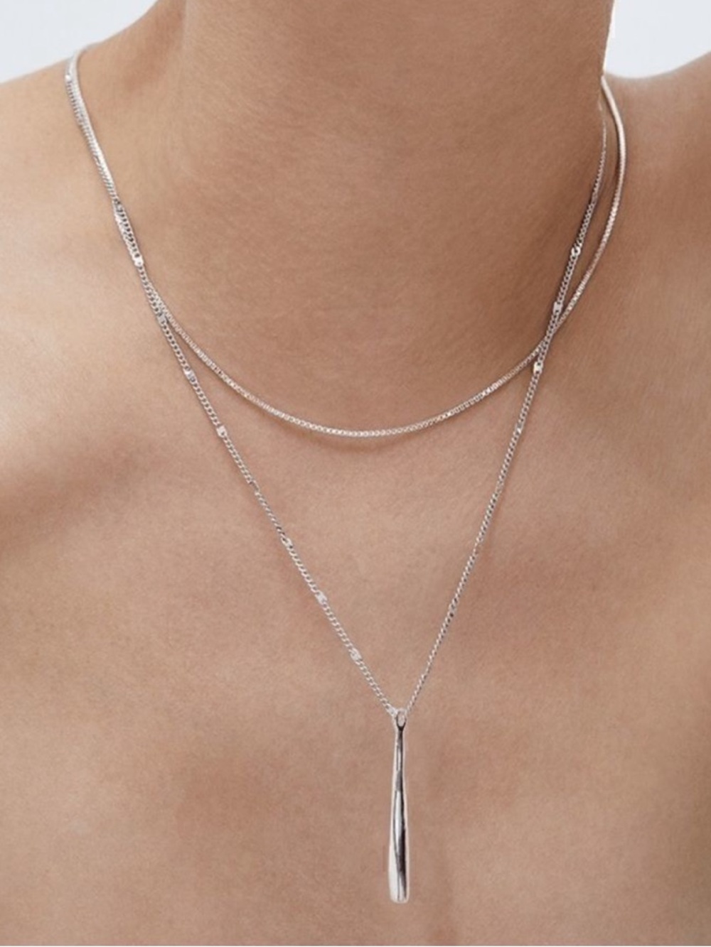 New Jenny Bird Silver Leena Pendant Necklace Elegant Layered Style